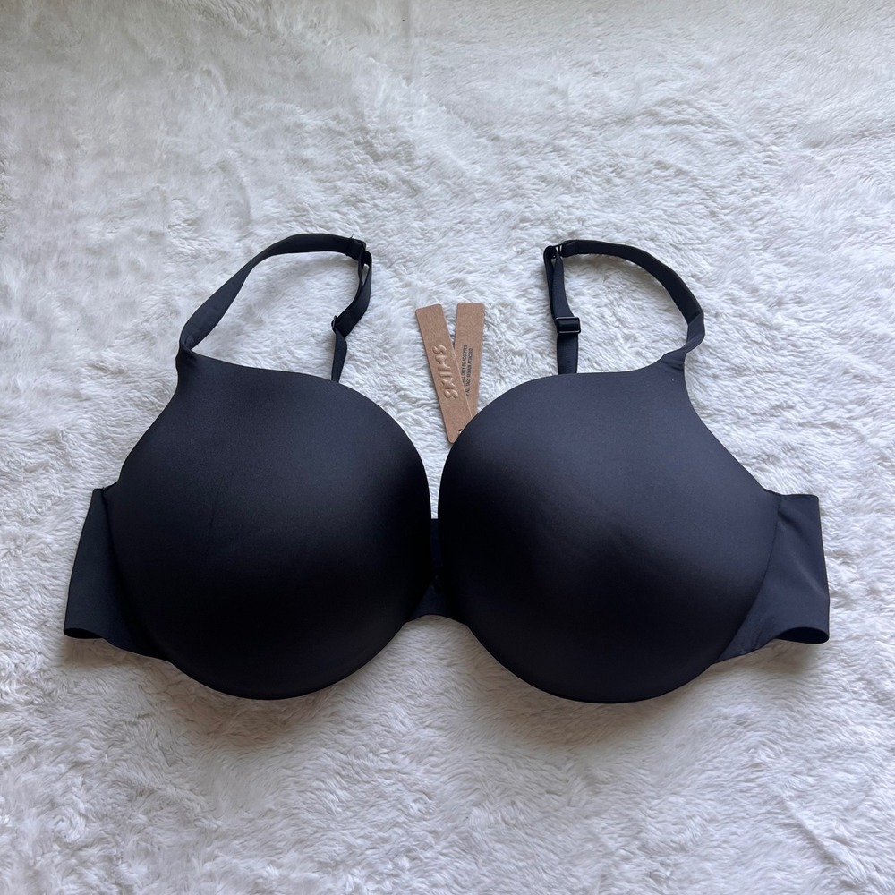 SKIMS Women's Ultimate Push Up Plunge Bra Onyx Black BR-UWR-1881 Size 44C NEW